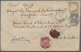 Deutsches Reich - Brustschild: 1872 Großer Schild 5 Gr. Als Währungs-Mischfrankatur Mit 10 Pfennige+ - Briefe U. Dokumente