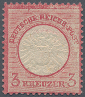 Deutsches Reich - Brustschild: 1872, Großer Schild 3 Kr. Karmin POSTFRISCH Mit Doppelprägung Des Mit - Storia Postale