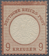 Deutsches Reich - Brustschild: 1872, Großer Schild 9 Kr. In Seltener B-Farbe Rotlilabraun, Ungebrauc - Storia Postale