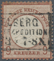 Deutsches Reich - Brustschild: 1872, Großer Schild 9 Kr. In C-Farbe Braun Mit Ra3 "HEIDELBERG ...73" - Storia Postale