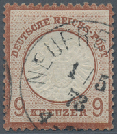 Deutsches Reich - Brustschild: 1872, 9 Kreuzer Großer Schild Sauber Gestempelt, Sign. Und Tief Gepr. - Storia Postale