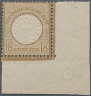 Deutsches Reich - Brustschild: 1872, Großer Schild 18 Kr. Ockerbraun Postfrisch In Kleinem Format L1 - Brieven En Documenten