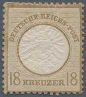 Deutsches Reich - Brustschild: 1872, Großer Schild 5 Gr. Graubraun Ungebraucht Mit Doppelprägung Des - Brieven En Documenten