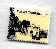 Féve  Forme  Timbre, Reproduction  Carte  Postale, RUE  DES  TANNIERES - Région