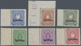 Deutsches Reich - Pfennig: 1880 Satz Der Ausgabe "Pfennig" Von 3 Pf. Bis 50 Pf. Je Mit Bogenrand Lin - Unused Stamps