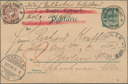 Deutsches Reich - Pfennig: 1890, 25 Pfennig Als Zusatzfrankatur Auf 5 Pf Krone/Adler Ganzsachenkarte - Ungebraucht
