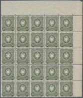 Deutsches Reich - Pfennig: 1887/1889, 50 Pfg Oliv Im 25er Eckrandblock Postfrisch, Eine Leichte Antr - Ungebraucht