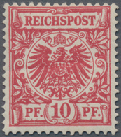 Deutsches Reich - Krone / Adler: 1899, Krone/Adler 10 Pfg. Dunkelrosarot, Farbfrisches Exemplar In G - Neufs