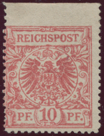 Deutsches Reich - Krone / Adler: 1890, 10 Pfg. Krone/Adler In Rot Als FÄLSCHUNG ZUM SCHADEN DER POST - Unused Stamps