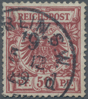 Deutsches Reich - Krone / Adler: 1889, 50 Pfg Braunlichkarmin, Einwandfreies, Gestempeltes Stück, Do - Ungebraucht
