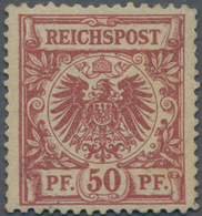 Deutsches Reich - Krone / Adler: 1889/1990, 50 Pf Dunkelbräunlichrot Verbreiterte Marke Ungebraucht - Nuevos