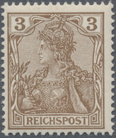 Deutsches Reich - Germania: 1900, 3 Pfg. Dunkelorangebraun, Postfrisches Unsigniertes Luxusstück (Mi - Nuovi