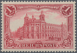 Deutsches Reich - Germania: 1900, 1 Mark "REICHSPOST" Rot, Einwandfrei Gezähnt Und Absolut Postfrisc - Nuovi