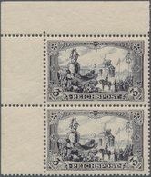 Deutsches Reich - Germania: 1900, 3 Mark Reichspost Violettschwarz, Postfrisches Senkrechtes Typenpa - Nuevos