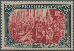 Deutsches Reich - Germania: 1900 5 RM Grünschwarz/rot In Type II, POSTFRISCH, Sehr Gut Gezähnt Und I - Unused Stamps