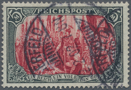 Deutsches Reich - Germania: 1900, 5 Mark "REICHSPOST" In Type IV, Nachmalung Nur Mit Deckweiß Gestem - Neufs