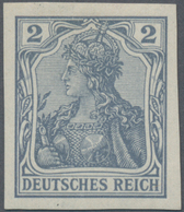 Deutsches Reich - Germania: 1902, Freimarke Germania Deutsches Reich 2 Pf, UNGEZÄHNTES, Allseits Bre - Ongebruikt