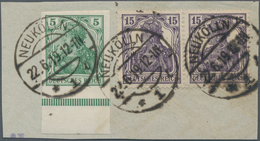 Deutsches Reich - Germania: 1902, 5 Pf. Deutsches Reich Ohne Wasserzeichen Dunkelgrün Allseits Breit - Unused Stamps