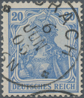 Deutsches Reich - Germania: 1902, Germania Freimarke 20 (Pf) Grauultramarin, Sauber Gestempeltes Exe - Nuovi