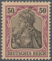 Deutsches Reich - Germania: 1902, 50 Pfg. Germania Ohne Wasserzeichen Einwandfrei Postfrisch. Attest - Ungebraucht