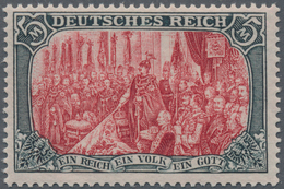 Deutsches Reich - Germania: 1902, 5 Mk Ohne Wasserzeichen In Der A-Farbe Und Zähnung A, Postfrisches - Ungebraucht