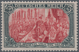 Deutsches Reich - Germania: 1902, 5 Mk Ohne Wasserzeichen In Der A-Farbe Und Zähnung A, Postfrisches - Unused Stamps