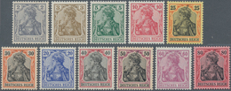 Deutsches Reich - Germania: 1905, 2 Pf Bis 80 Pf Freimarken Germania, Friedensdruck, Schneeweißer Un - Ungebraucht