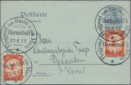 Deutsches Reich - Germania: 1912,FLUGPOST RHEIN-MAIN: 20 Pfg. Flugpostmarke Und 10 Pfg. "E. EL.P." A - Ungebraucht