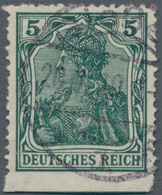 Deutsches Reich - Germania: 1915, 5 Pf. Germania Mit Wz.1 Unten Ungezähnt In Gebrauchter Bedarfserha - Unused Stamps