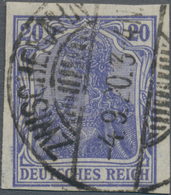 Deutsches Reich - Germania: 1915, 20 Pfg. Germania Dunkelviolettblau, Kriegsdruck, Farbfrisches UNGE - Nuovi