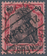 Deutsches Reich - Germania: 1918, Germania 80 Pf Karmin (metallisch Glänzend) / Schwarz Auf Hellrot, - Ongebruikt