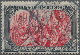 Deutsches Reich - Germania: 1905 5 RM Schwarz/dunkelkarmin, Sog. Ministerdruck, Sauber Entwertet Mit - Ongebruikt