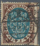 Deutsches Reich - Inflation: 1919, 15 Pf Nationalversammlung Rechts UNGEZÄHNT Infolge Versetzten Zäh - Ongebruikt