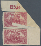 Deutsches Reich - Inflation: 1920, 2,50 M Freimarke, Senkrechter 3er-Streifen Aus Der Rechten Oberen - Ongebruikt