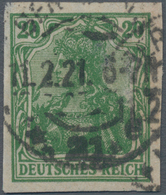 Deutsches Reich - Inflation: 1920, Freimarke 20 Pf Dunkelgrün Germania, Als Ungezähntes Exemplar, In - Unused Stamps