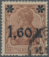 Deutsches Reich - Inflation: 1921, 1,60 Mk. Auf Germania 5 Pfg. Mit Seltener Abart "M Im Aufdruck Ti - Ongebruikt