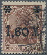 Deutsches Reich - Inflation: 1921, 1,60 M. Auf 5 Pf. Germania In LEBHAFTBRAUN Mit STUMPFSCHWARZEM AU - Ungebraucht