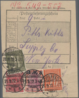 Deutsches Reich - Inflation: 1921, Germania 3 M Auf 1 1/4 M U.a. Als Seltene (auf Verlangen), Gebühr - Ungebraucht