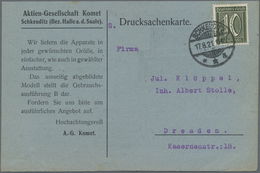Deutsches Reich - Inflation: 1921, Drucksachenkarte Mit Seltener Einzelfrankatur 10 Pfg Ziffer Wasse - Unused Stamps