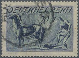 Deutsches Reich - Inflation: 1921 20 M. 'Pflüger' Mit Abart "KOPFSTEHENDER UNTERDRUCK", Entwertet Mi - Unused Stamps