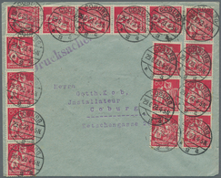 Deutsches Reich - Inflation: 1921, 80 Pfennig Freimarke Schmied Als Beeindruckende Mehrfachfrankatur - Ongebruikt