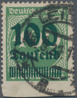 Deutsches Reich - Inflation: 1923, 100 Tsd. Auf 400 Mark Grün UNTEN UNGEZÄHNT, Gestempeltes Bedarfss - Ungebraucht