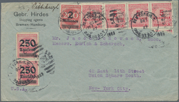 Deutsches Reich - Inflation: 1923, AUSLANDS SCHIFFSPOST In Die USA. 2 X 250T A.500M (Mi. 295), 2Mio - Nuovi