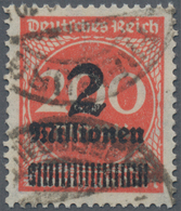 Deutsches Reich - Inflation: 1923 2 Mio Auf 200 M. (lebhaft)zinnober, Plattendruck, Sauber Gestempel - Ongebruikt