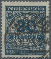 Deutsches Reich - Inflation: 1923, 20 Mill. Rosettenmuster, Walzendruck, Schwarzblau, Entwertet "WIS - Ungebraucht