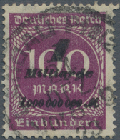 Deutsches Reich - Inflation: 1923, 1 Mrd. Auf 100 M. Violettpurpur, Sog. "Hitlerprovisorium", Gebrau - Neufs