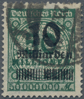 Deutsches Reich - Inflation: 1923, 10 Milld. A. 50 Mill. Mk., Schwarzopalgrün, Walzendruck, Gest. Ka - Neufs