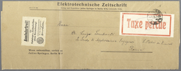 Deutsches Reich - Inflation: 1923 Großer Gebührenzettel "Taxe Percue" Im Rahmen (ca. 85x38 Mm) In Ro - Nuovi