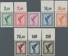 Deutsches Reich - Weimar: 1926, Flugpostmarken: 5 Pf Bis 3 M, Kompletter Satz Von 8 Postfrischen Wer - Altri & Non Classificati