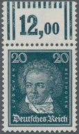 Deutsches Reich - Weimar: 1926, Freimarken: Berühmte Deutsche, 20 Pf Beethoven, Oberrandstück Im Sel - Altri & Non Classificati